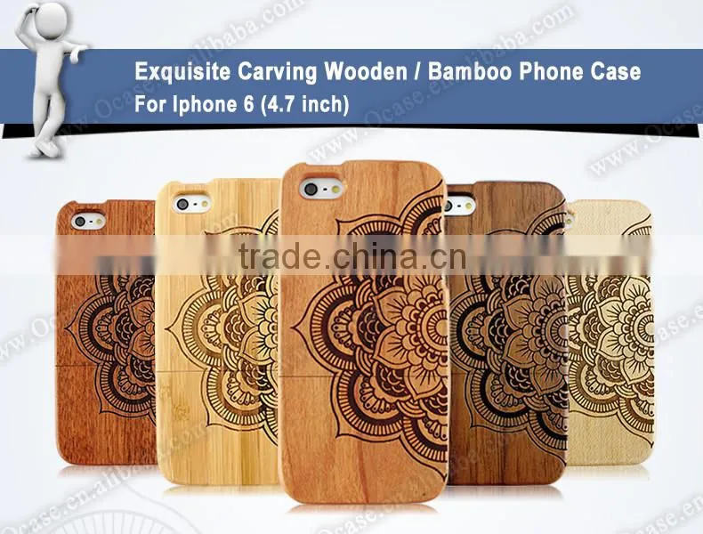 EXW Price wooden phone case mobile phone case with laser For Samsung Galaxy S6 Case.
