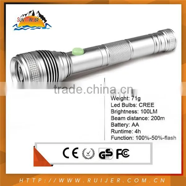 Professional Certificated Aluminum Alloy Rechargeable Swat Flashlight