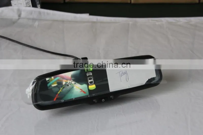 car rearview mirror radar detecter system+4.3inch digital mirror + reverse camera display for any car