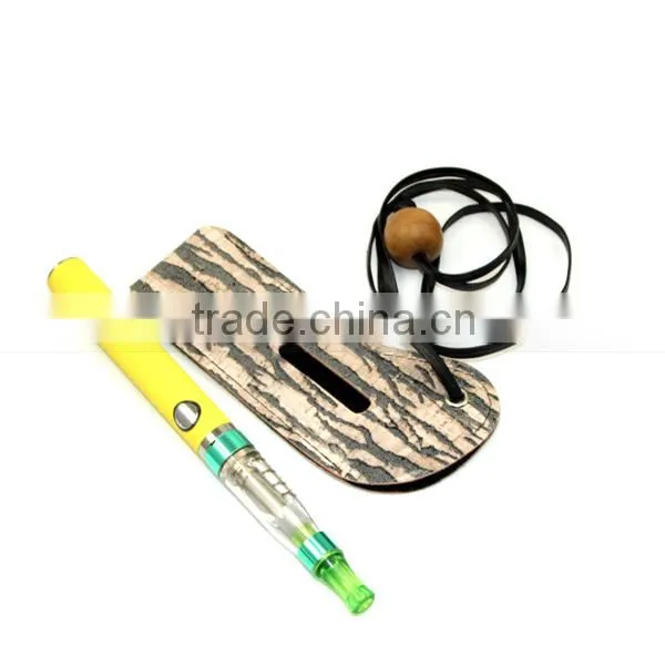 2014 fashion ego leather pouch e cig neck lanyard with colorful ecig bag