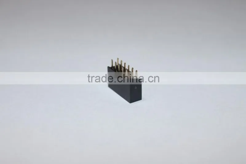 2.54mm double row straight Female header 6 pin