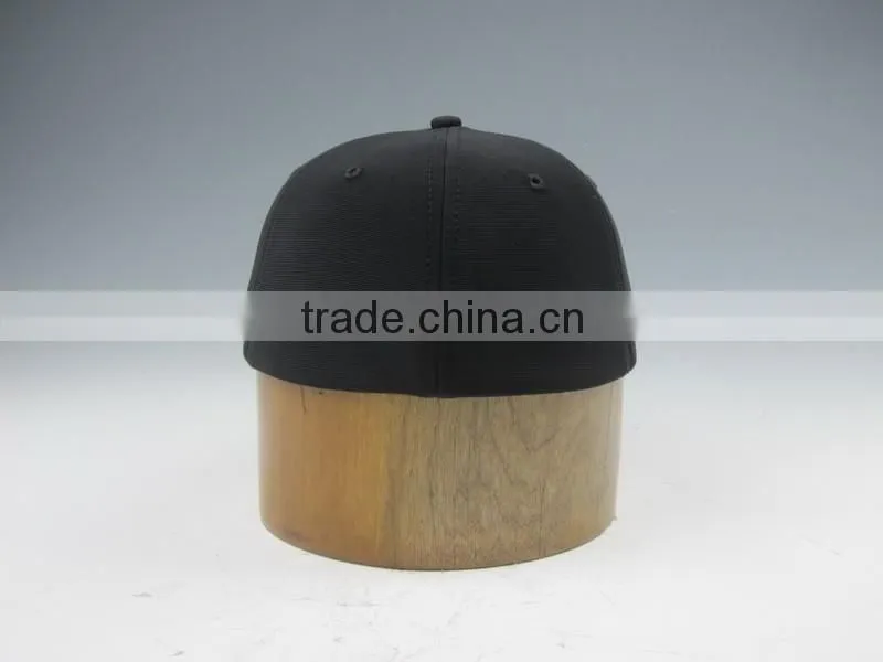 Black Fitted Baseball Caps Stretch Constructed Baseball Caps