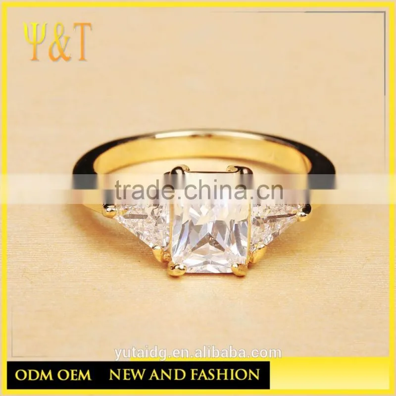Jingli Jewelry Custom Made Eternity Gold Plated Wedding Ring (YJ-817)