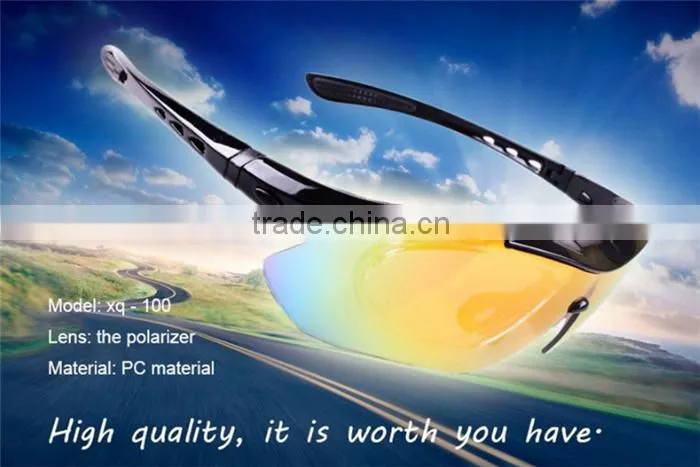 Professional Polarized Outdoor Sunglasses Sports Glasses XQ-100 Goggles Eyewear UV 400 With 5 Lens