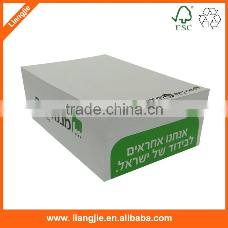 paper cube memo pad with full color printing on sides
