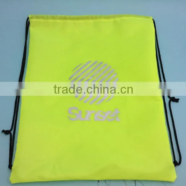 Top quality hotsell printed drawstring silk polyester bag
