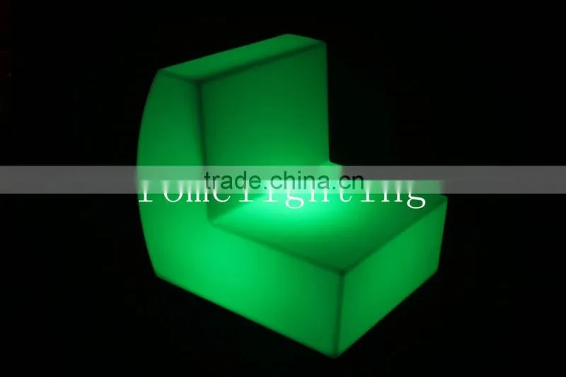 hot sell led lighting sofa led rechargeable multi color waterproof modern hard plastic sofa