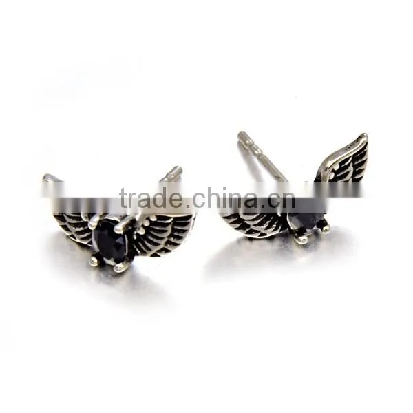 Vicious eagle earrings 2016 fashion hot sell black square stone earrings jewelry