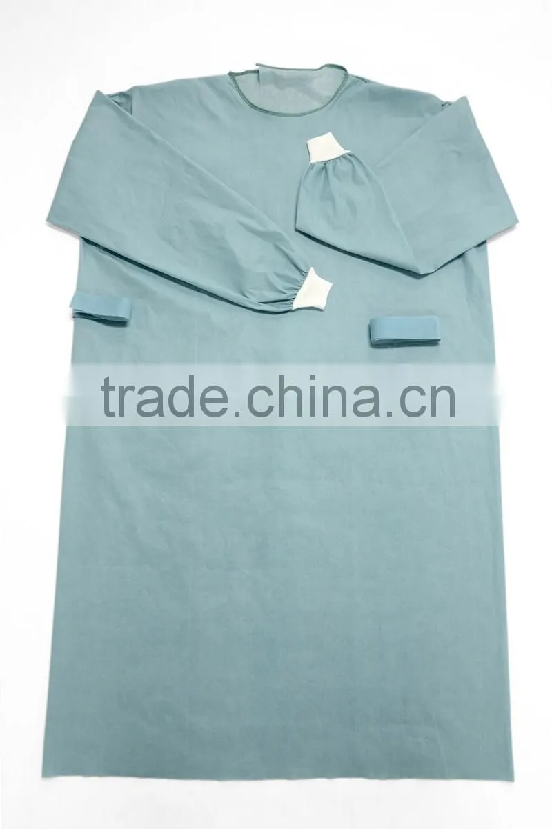 CE&ISO13485 Spunlace Surgical Gown Soft breathable Direct Sale by Own Factory
