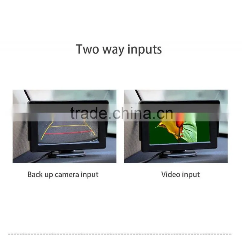 2015 car rear view mirror monitor 4.3 inch tft lcd car monitor