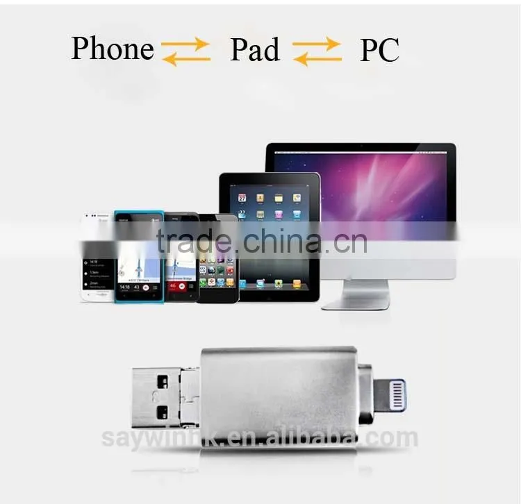 High speed bulk cheap 3 in 1usb flash drives OTG for iPhone/Android/pc