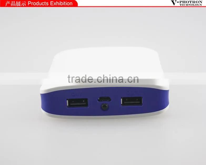 dual usb portable power bank 7800mAh