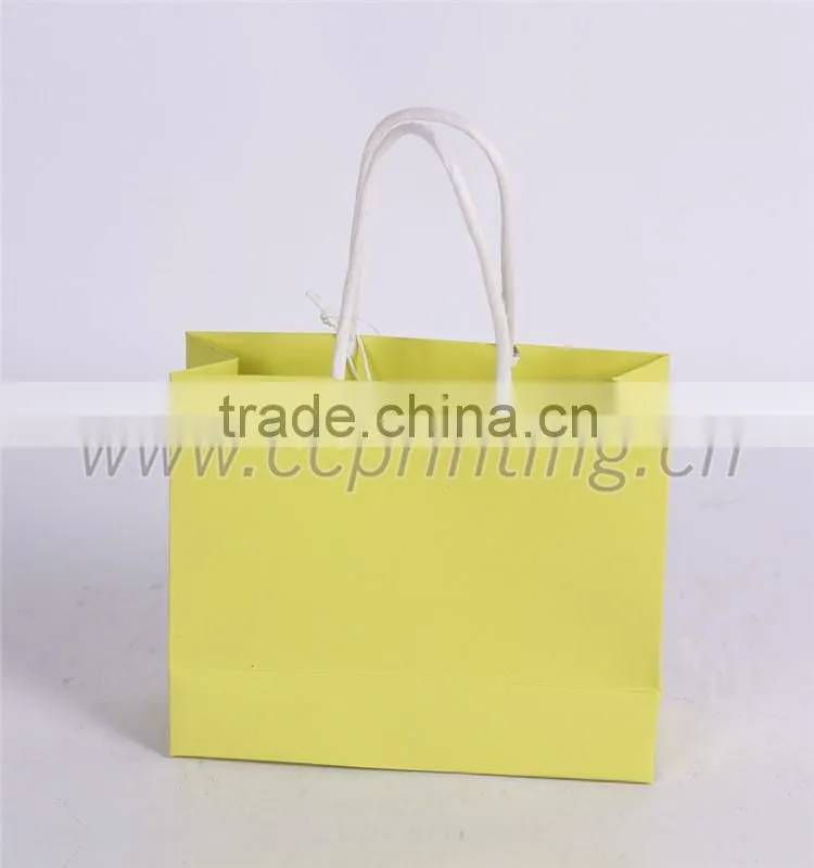 Exquisite small drawstring handle white paper gift bag