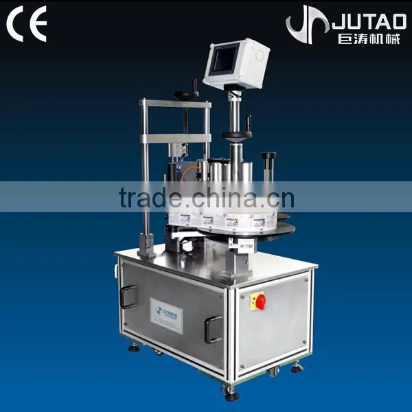 Semi automatic labeling machine for round and flat bottle