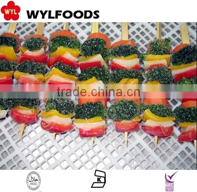 IQF china price fot frozen vegetable skewer hot sales 2015