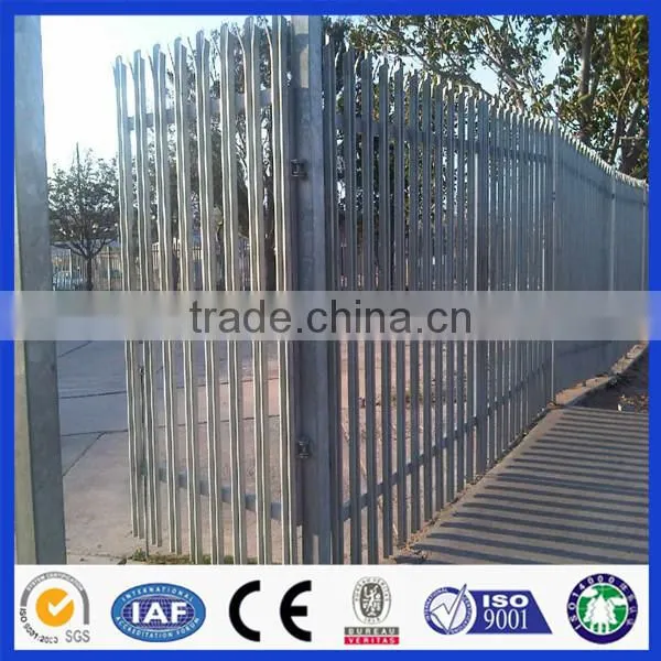 DM powder coated anping factory price steel palisade fence, low price steel palisade