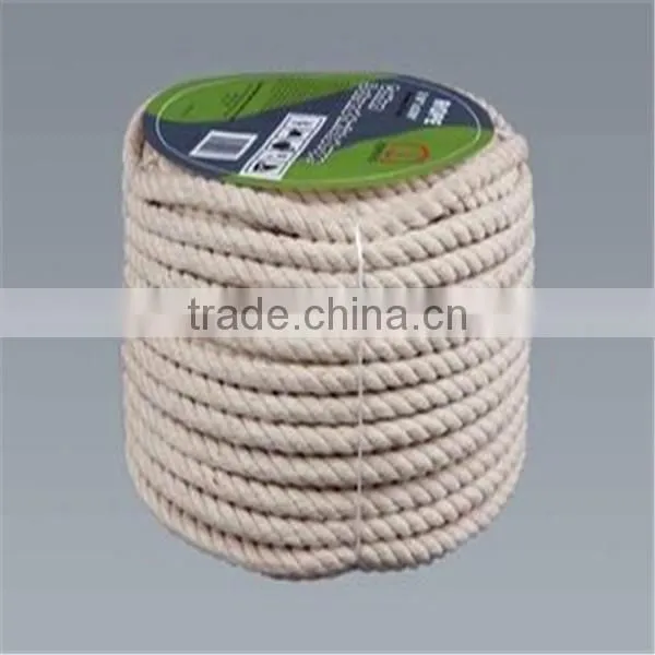 4 strands twisted cheap natrual cotton rope