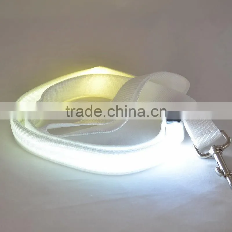 nylon led dog leash retractable / nylon rope dog leash