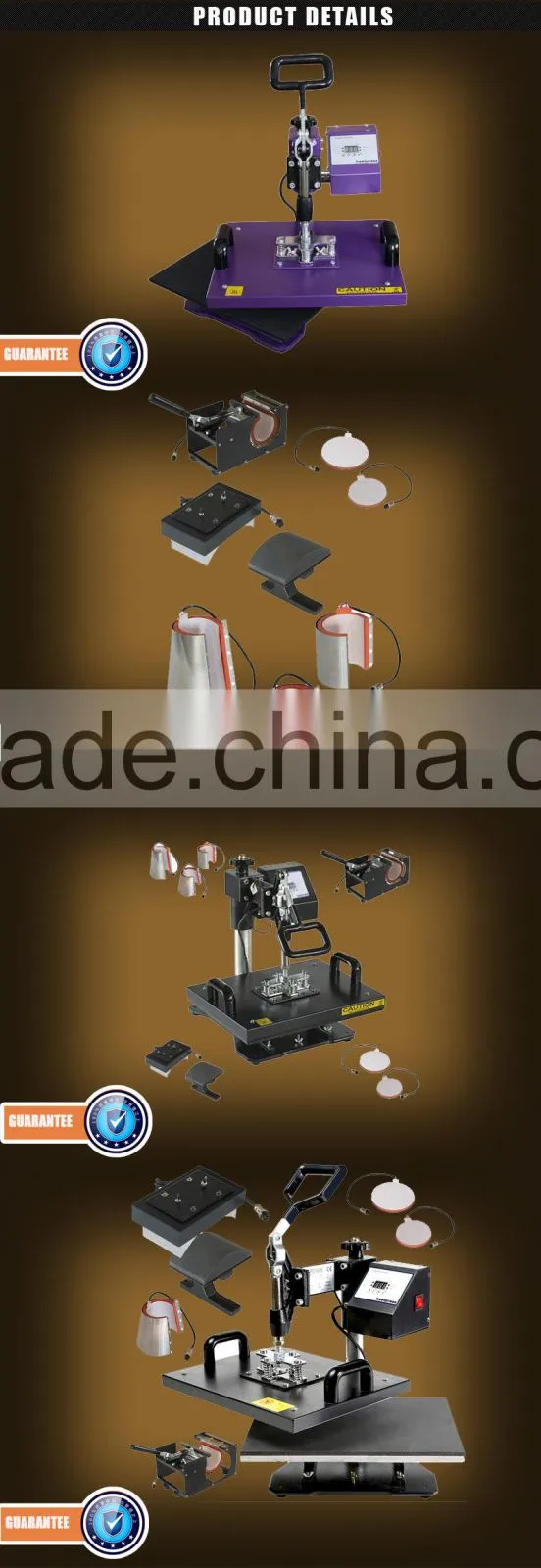 7in1 digital t shirt combo multi heat press heat transfer for tshirt mug
