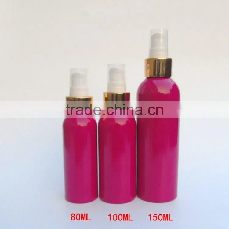 Wholesale 20ml-300ml aluminum Cosmetic packaging lotion bottles aluminum pump bottles for skincare cream