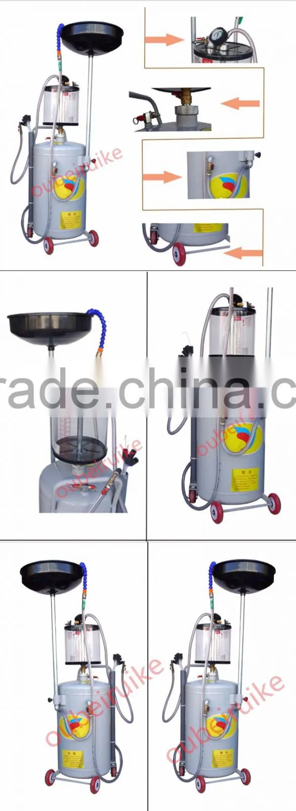 80L Liter Portable Pneumatic Oil Extractor With Oil Tray