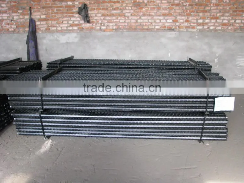 metal Black painted tar dipped Y star pickets fence