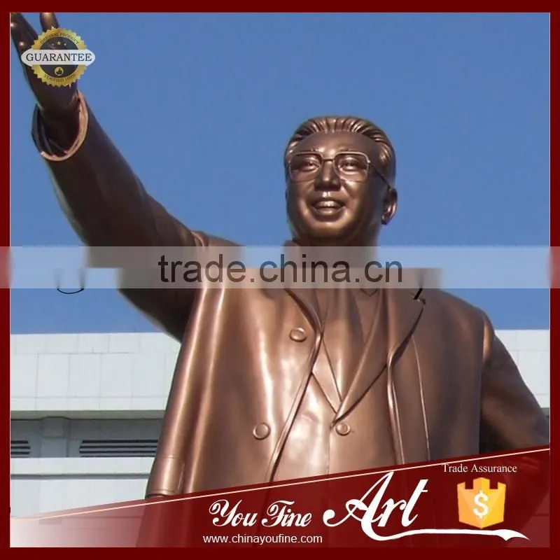 Outdoor Decoration Speech Bronze Male Sculpture