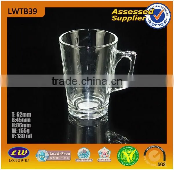 11oz flower engraved glass cup/ glass tumbler