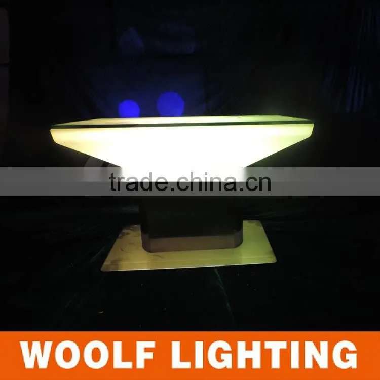 Square KTV Nightclub Stylish LED Furniture LED Cocktail Table