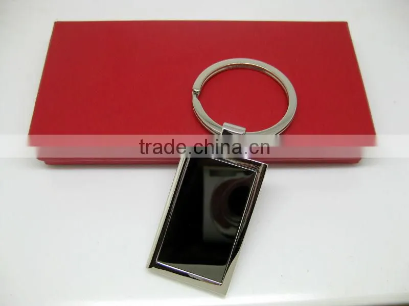Logo laser engraving metal keychain