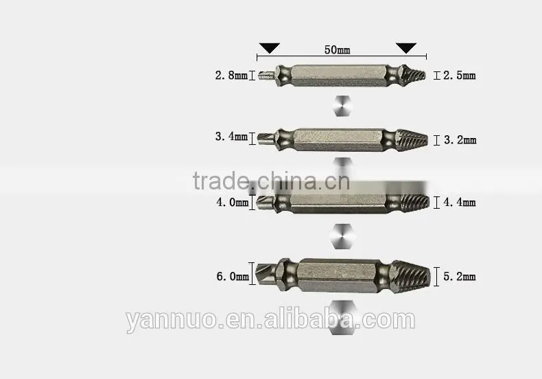 Damaged Screw Extractor Set, Speed Out T1 T2 T3 T4 Torx Screwdriver