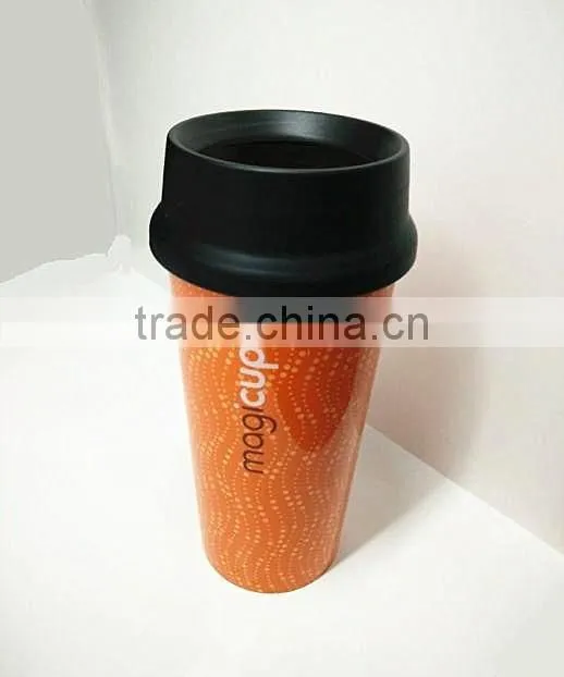 OEM factory customized IML pp plastic coffee mug