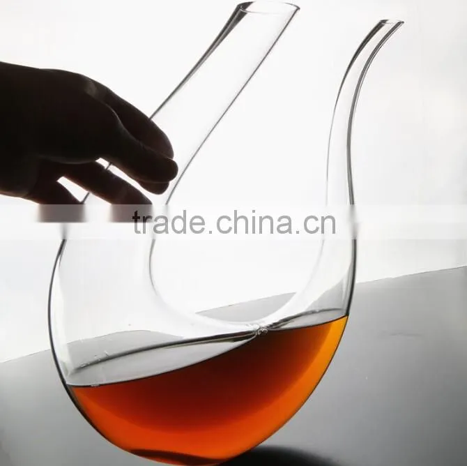 40.5oz ( 1200ml ) Artisan Wine Decanter | Beautiful Wine Carafe in Hand Blown 100% Lead-Free Crystal Glass