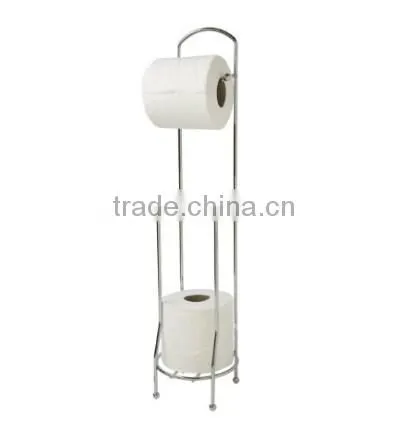 Jiangmen Free Standing 3 Roll Storage Bathroom Tissue Paper Roll Holder