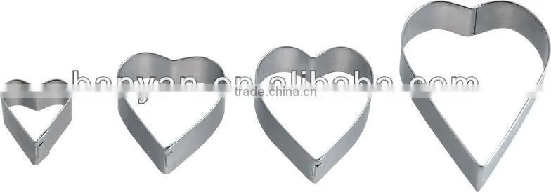Different Size Heart Shape Cute Cookie Cutter,Stainless Steel Cake Cutter