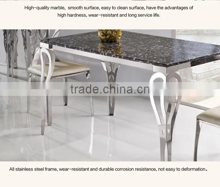 TH288 Dining Room Marble top fashion design table