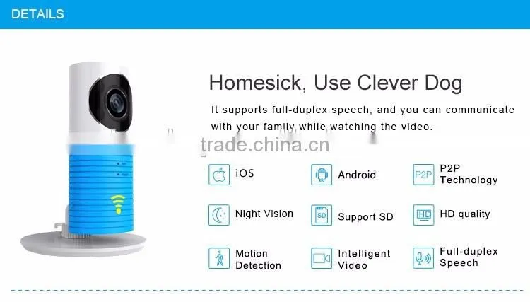 WiFi Wireless Monitoring CCTV Camera, Smart Mobile Control CCTV Baby/Pet Security Net Camera For Wholesale