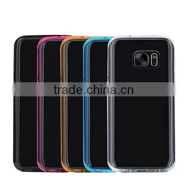 Multi color TPU + Acrylic best selling phone case, transparent clear case for samsung s7