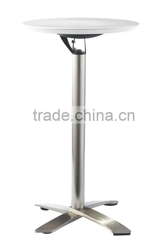 fashion modern outdoor folded ABS top brushed aluminum high cocktail table bar table LQ- BT308