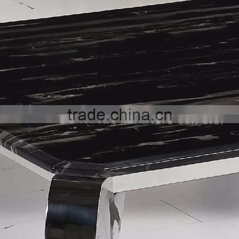 Most popular black color termpered glass side table