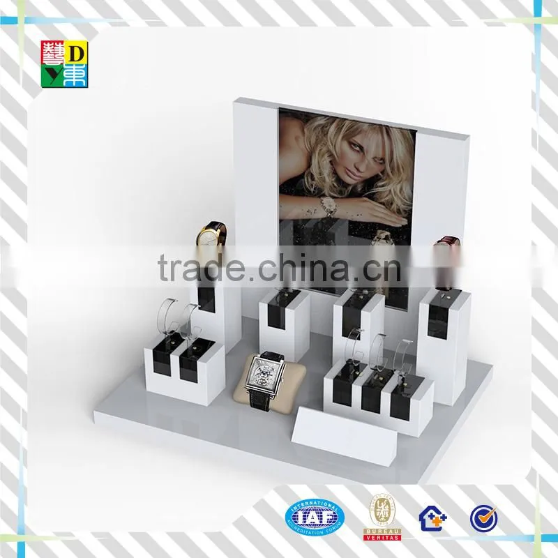2016 high quality acrylic watch display stand black acrylic watch display wholesale PMMA acrylic display for watch shop use