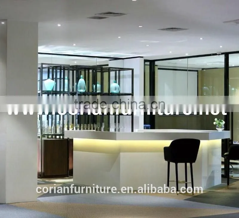 Solid surface material coffee kiosk coffee counter