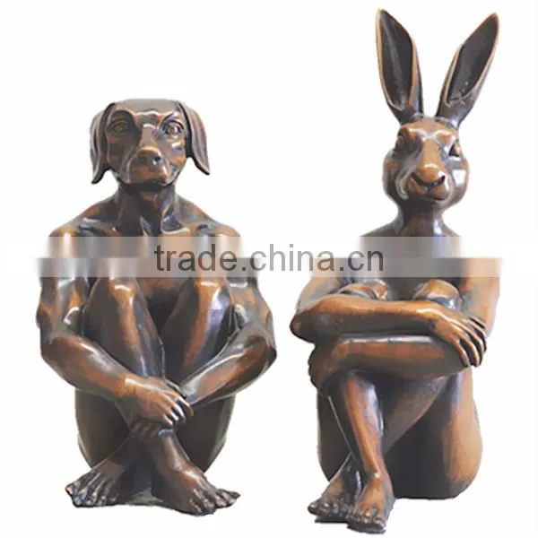 decoration animal head rabbit head sculpture