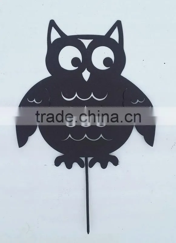 Garden stake with owl decoration