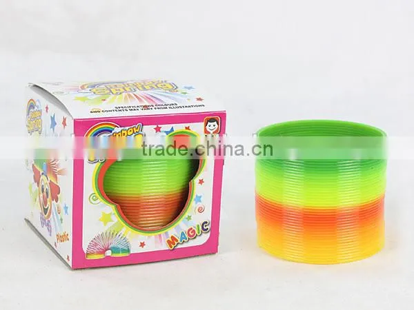 hot sale magic rainbow spring for kids educational rainbow spring toys/ plastic rainbow circle
