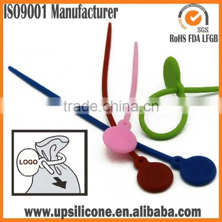 BPA Free silicone food tie wraps for promotion