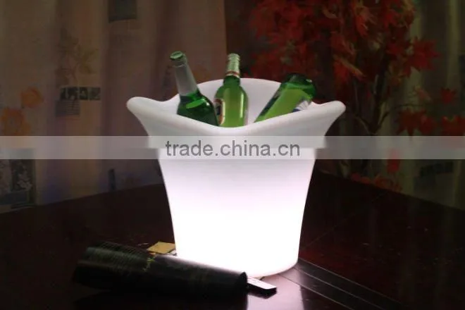 PE Material Rotational Moulding PlasticRGB led rechargeable ice bucket with remote control