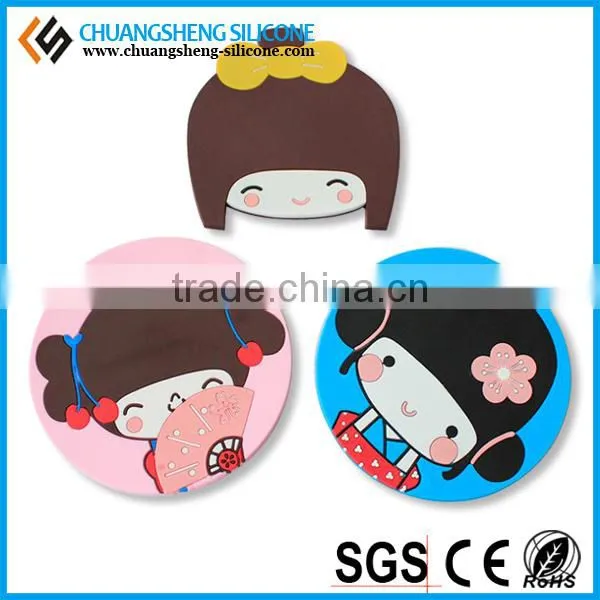 Silicone anti-hot cup mat, tea glass pad, table decorate cup pad
