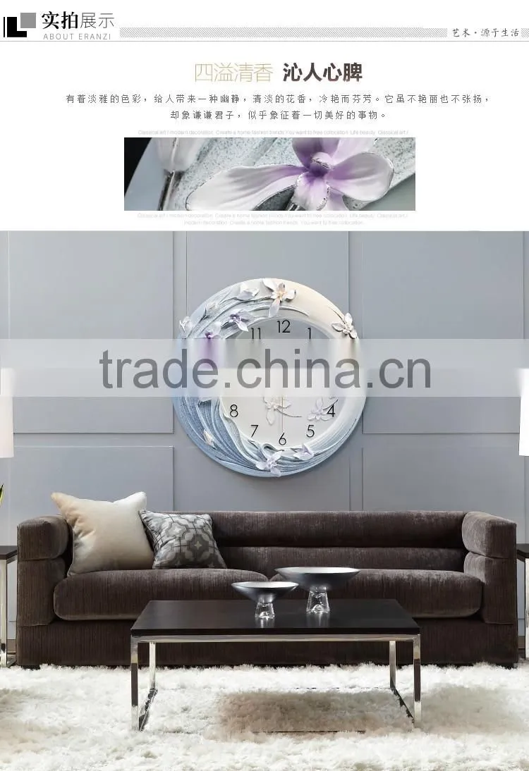 M0025 Momoda Living room Creative modern hanging fancy elegant 3D flower wall clock quiet quartz decoration large wall clock