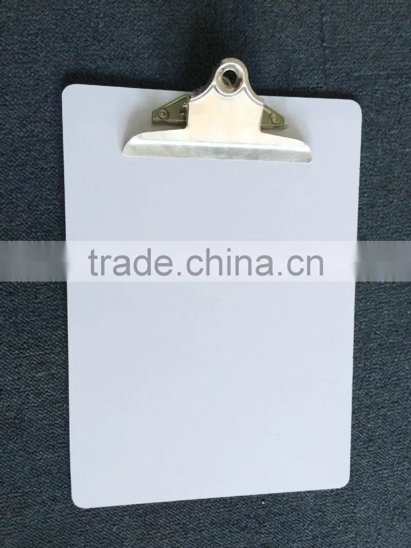 A4 MDF white clipboard with special butterfly clip